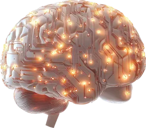 Cervell humà amb circuits il·luminats, símbol de la intel·ligència artificial